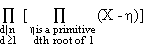 product of primitives